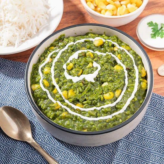 Palak And Corn Khichdi